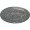 Ekena Millwork Damon Ceiling Medallion (Fits Canopies up to 3 3/8"), Hand-Painted Platinum, 20"OD x 1 1/2"P CM20DAPLS - alternate 3